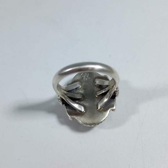 Native America Navajo Sterling Silver Turquoise Ring By Bobby Platero Size: 7 - Picture 6 of 9